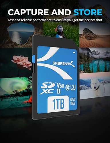 SABRENT Rocket V60 1TB SD UHS-II Memory Card R270MB/s W170MB/s (SD-TL60-1TB) - Image 2