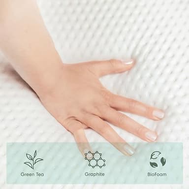 Nestl Green Tea Twin Mattress 8 Inch - Cooling Graphite Memory Foam Twin Mattress for Kids, Fiberglass Free Pressure Relief Supportive Bed in A Box, CertiPur-US Certified - Image 7