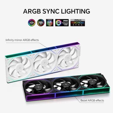 Thermalright TL-M12Q X3 120mm PC Case Cooling Fans, Daisy-Chain | 2000RPM | High Airflow | ARGB | Dual Infinity Mirrors Lighting for Gaming Build(3-Pack) - Image 4