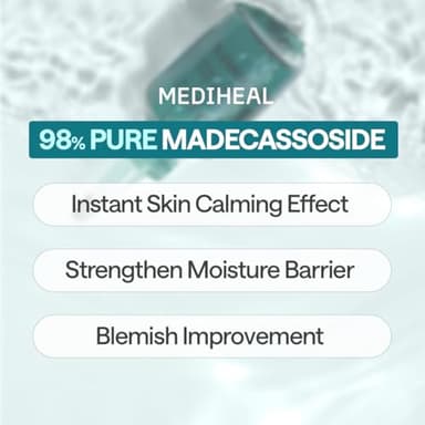 Mediheal Madecassoside Essential Sheet Mask Blemish Repair 10 pcs. 98% Purity Madecassoside & Hyaluronic Acid Included. Enhancing Moisture Barrier & Skin Texture Care. Vegan Formula Sheet Mask - Image 3