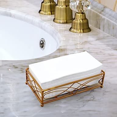 420PACK Disposable Hand Towels for Bathroom, Soft and Absorbent Paper Guest Towels Disposable Decorative Bathroom Hand Napkins for Kitchen, Parties, Weddings, Dinners - Image 4