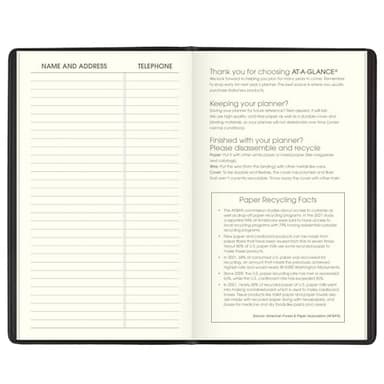 AT-A-GLANCE 2025-2026 Planner, 3-1/2" x 6", Pocket Size, 2 Year Planner, Recycled, Black (70024G0525) - Image 6