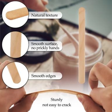 KTOJOY 200 Pcs Craft Sticks Ice Cream Sticks Natural Wood Popsicle Craft Sticks 4.5 inch Length Treat Sticks Ice Pop Sticks for DIY Crafts - Image 7