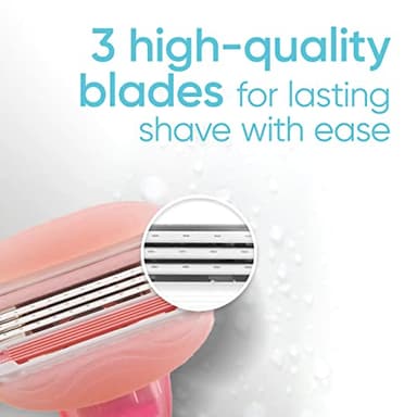 Gillette Venus ComfortGlide White Tea 4 count, with Gillette Venus ComfortGlide plus Olay 2 count, Women's Razor Blade Refills - Image 4