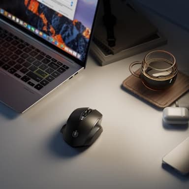 Wireless Mouse,Upgraded 2.4GHz Rechargeable (Battery Level Visible) Ergonomic Computer Mouse,4 Levels DPI, Wireless Mice for Laptop Computer(Matte Black) - Image 7