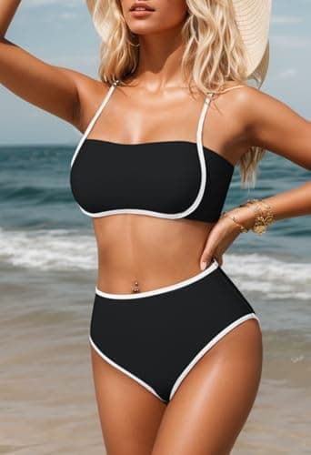 Pink Queen 2026 Women's High Waisted Bikini Sets Two Piece Swimsuit Color Block High Cut Bathing Suits Beach - Image 5