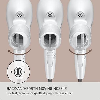 Panasonic nanoe Compact Hair Dryer with Oscillating Quick Dry Nozzle for Healthier-Looking Hair, Folding Blow Dryer for Travel and Home, 3 Airflow Hairdryer Settings - EH-NA2C-W (White) - Image 5