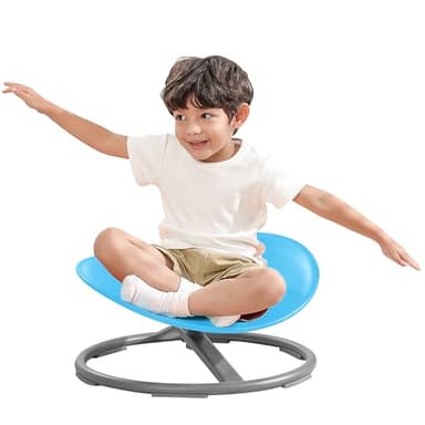 BABAMU Spinning Chair for Autistic Kids, Kids Sensory Swivel Chair, Autism Sensory Products, Autism Toys, Sensory Toy for ADHD Children, Training Body Coordination (Blue) - Image 1
