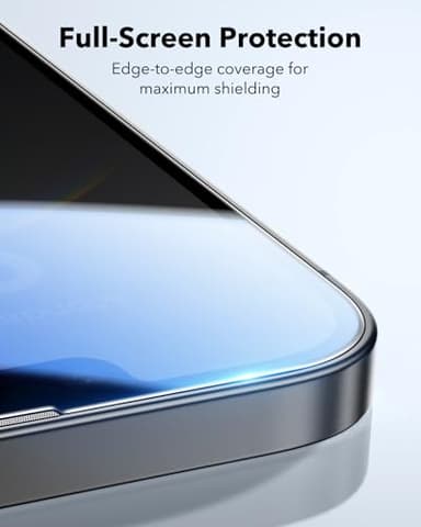 ESR 3 Pack for iPhone 16e/ iPhone 14/ iPhone 13/ iPhone 13 Pro Privacy Screen Protector, Military Grade Shatterproof, 9H Hardness, Anti-spy Tempered Glass with UltraFit Tray - Image 7