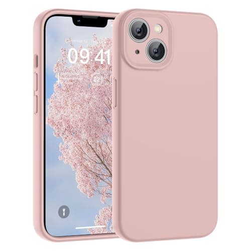 SUPFINE Designed for iPhone 14 Case,Premium Liquid Silicone with [Soft Anti-Scratch Microfiber Lining][Upgraded Camera Protection] Slim Shockproof Protective Phone Case for Men Women Girls,Chalk Pink - Image 1