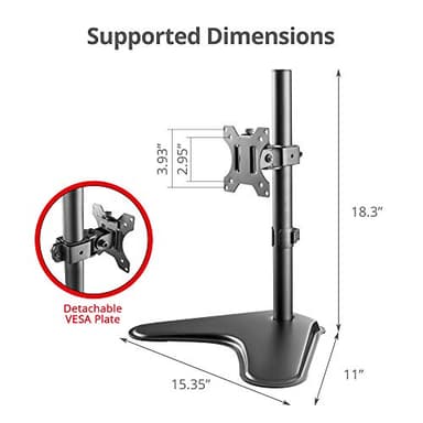 SIIG Height Adjustable Single Monitor Desk Stand for 13" to 32" - Image 8