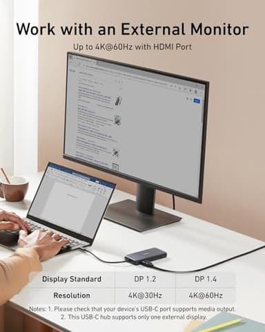 Anker 555 USB-C Hub (8-in-1), with 85W Power Delivery, 4K 60Hz HDMI Port, 10Gbps USB C and 2 A Data Ports, Ethernet microSD SD Card Reader, for MacBook Pro More - Image 6