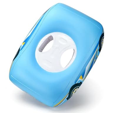Swimbobo Toddler Pool Float Inflatable Car Baby Swim Float with Adjustable Sun Canopy and Safety Seat Pool Toys for Kids 3+ Years Old (Blue Sports Car) - Image 6