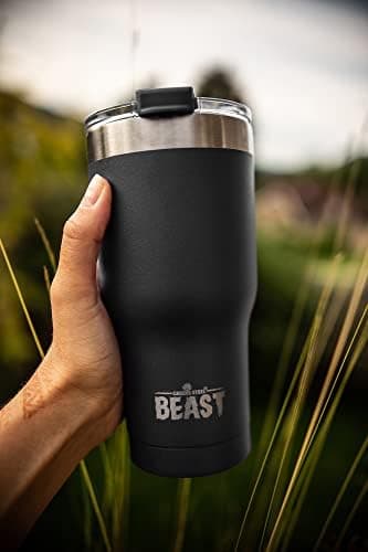 Beast 30 oz Tumbler Stainless Steel Vacuum Insulated Coffee Ice Cup Double Wall Travel Flask (Matte Black - Image 4