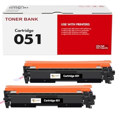 051 MF264DW Toner Cartridge Compatible for Canon Toner Cartridge 051 CRG-051 051H CRG-051H for imageCLASS MF264dw MF269dw MF267dw LBP162dw MF266dn MF263dn LBP161dn Printer 2-Pack - Image 1