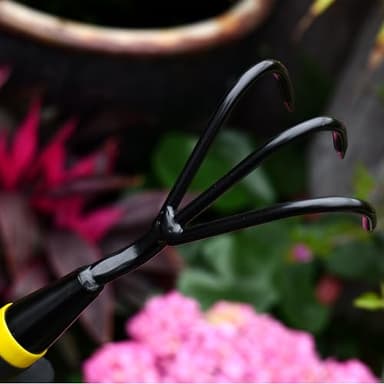 Kemaier Heavy Duty Stainless Steel Hand Rake and Tiller Cultivator, Ergonomic Small Garden Rake for Soil Weeding, Easy to Use Garden Tools and Hand Tools - Image 5