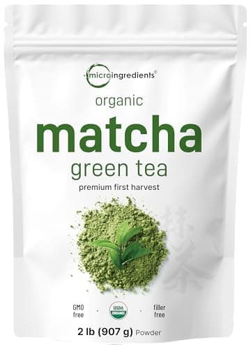 Organic Matcha Green Tea Powder, 2 Pound (32 Ounce) | Culinary Grade, Unflavored, First Harvest Authentic Japanese Origin, 100% Pure Matcha for Smoothies, Latte, and Baking | Non-GMO, 0 Calories - Image 1