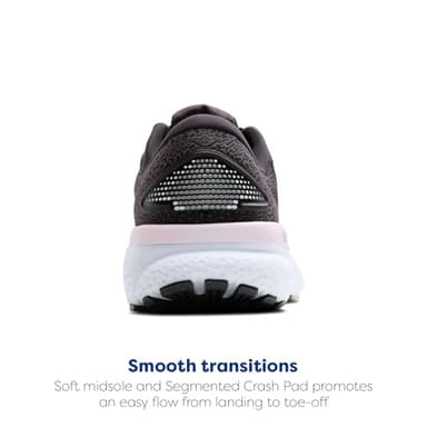 Brooks Women’s Ghost 16 Neutral Running Shoe - Black/White/Orchid Ice - 7 Medium - Image 3