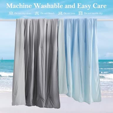 Marchpower Cooling Comforter Queen Size for Hot Sleepers, Lightweight Silky Soft Summer Cooling Blanket, Gradient Comforter - Image 6