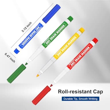 Comix Low Odor Dry Erase Markers, Fine Tip Whiteboard Markers, 36 Bulk 12 Assorted Colors Markers for Kids Teachers Office & School Supplies - Image 6