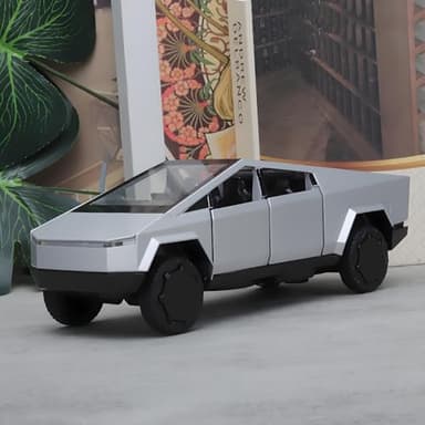 OANMYJJO 1/32 Truck for Boys Mars Pickup Toy Truck,Toy Trucks for Boys Age 4-7,Metal Diecast Trucks Model,Pull Back Truck Toys with Light and Sound,Trucks for Kids Ages 4-8(Silver) - Image 5