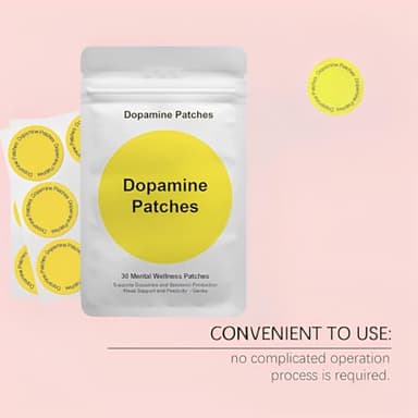 Dopamine Patches - 30 Vegan Mood Support Patches for Daily Mental Wellness, Positivity & Motivation - Supports Dopamine & Serotonin Balance - Image 6
