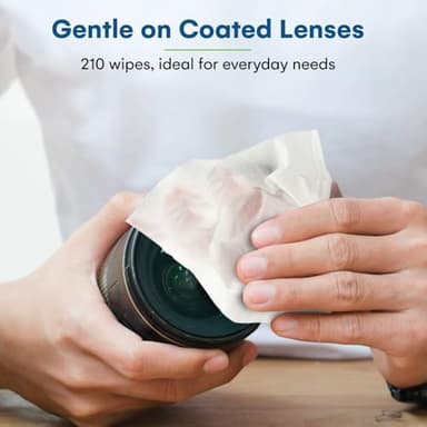 Care Touch Lens Wipes for Eyeglasses- 210 Count Individually Wrapped Pre- Moistened Wipes, 5 x 6 Inch- Camera Lens, Sunglasses and Glasses Cleaner,- Gentle and Portable for Cleaning of Optical Devices - Image 6