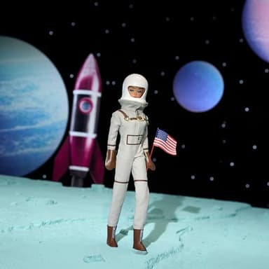 Barbie Miss Astronaut Doll Collectible with Silver Suit, Space Boots & Helmet Accessory, 1965 Vintage Repro - Image 2