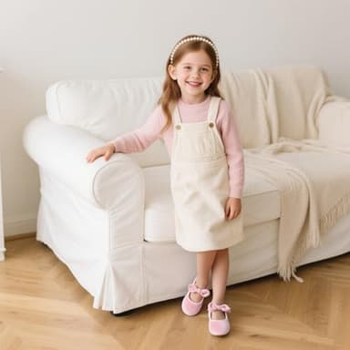 Kiderence Little Toddler Girls Dress Shoes Ballerina Ballet Flats Kids Pink Mary Janes Size 9 - Image 3