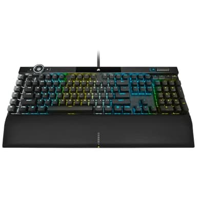 Corsair K100 RGB Mechanical Gaming Keyboard - Cherry MX Speed RGB Silver Keyswitches - PBT Double-Shot Keycaps - Elgato Stream Deck and iCUE Compatible - QWERTY NA Layout - Black - Image 1