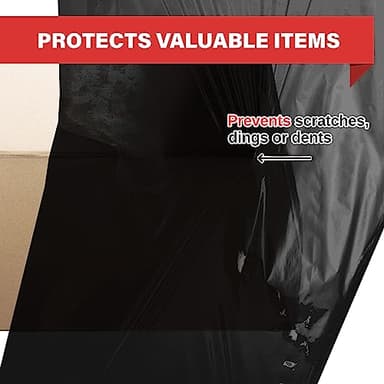 Black Industrial Strength Extra Thick 4 Pack 17.5" 1100 SqFt 80 Gauge (20 Micron) Shrink Wrap Roll for Moving, Furniture, Pallets, Packing - Image 5