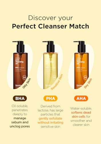 Hanskin Pore Cleansing Oil, Oil Cleanser for Face, Makeup Blackhead Sebum Remover, Korean Deep Pore Cleanser for Sensitive Skin [PHA] (10.14 oz) - Image 5
