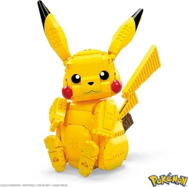 MEGA Pokémon Building Toys Set Jumbo Pikachu with 806 Pieces, Articulated and Poseable, 12 Inches Tall, for Kids - Image 4
