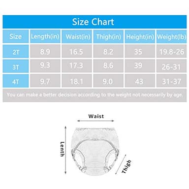 Potty Training Underwear for Girls Boys Potty Training Pants (2T,Pink) - Image 6