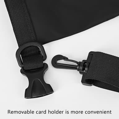 Queday Waterproof Dry Bag with Front Zippered Pocket for Women Men, 10L Roll Top Lightweight Dry Storage Bag Backpack for Travel, Kayaking, Boating, Rafting, Camping, Hiking & Beach Black - Image 6