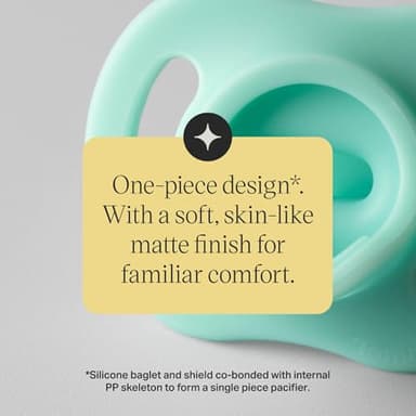 Tommee Tippee Ultra-Light StayPut Pacifier, One-Piece Silicone Design, 18-36m, 4 Pack - Image 6