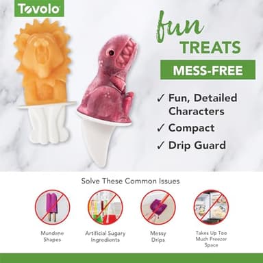 Tovolo Silicone Popsicle Molds with Sticks (Ocean Friends) - Ice Pop Molds with 4 Cavities for Homemade Flavored Ice Pops & Frozen Snacks - Popsicle Maker with Drip-Guards, Dishwasher Safe & BPA-Free - Image 3