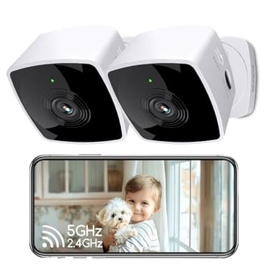 blurams Cameras for Home Security 5G&2.4G, 2K Security Camera Indoor, Pet Camera with Phone App, Indoor Camera w/AI Motion Detection, 2-Way Audio, Compatible with Alexa&Google Home Assistant - Image 1