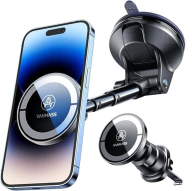 【2025 Military-Grade】VANMASS for MagSafe Car Mount【Upgraded Strongest Magnetic&Suction】Phone Holder Cell Stand for Dashboard Windshield Vent,Tesla Truck Cradle for iPhone 17 Pro Max 16 15 14 13 12 Air - Image 1