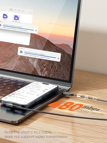 CableCreation Right Angle USB C to USB C Cable 3.3FT,100W 90 Degree USBC to USBC Cord Fast Charging USB C Charger Cord Compatible with iPhone 16,Galaxy S23 Ultra S22,MacBook,iPad mini 6,iPad Pro 2020 - Image 4