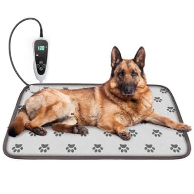 GOLOPET Large Dog Heating Pad 34x21in with Smart Thermostat Switch and Power Line Protection Tube,Obtained MET and UL Dual Certification,Waterproof Pet Heating pad, Suitable for Dogs of All Ages - Image 1