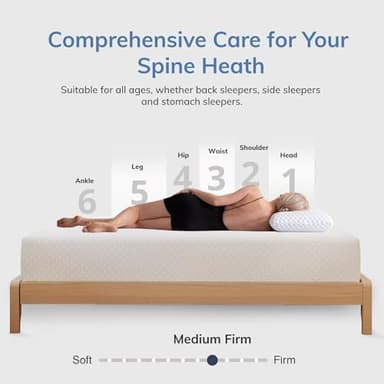 Queen Mattress 8 Inch Green Tea Memory Foam Mattress, Fiberglass Free & Medium Firm, CertiPUR-US Certified Foam for Cool Sleep & Pressure Relief, Bed in a Box, 60"×80"×8" - Image 5