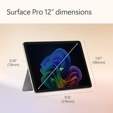 Microsoft Surface Pro 2-in-1 Laptop/Tablet (2025), Windows 11 Copilot+ PC, 12" Touchscreen Display, Snapdragon X Plus (8 Core), 16GB RAM, 256GB Storage, Platinum - Image 9