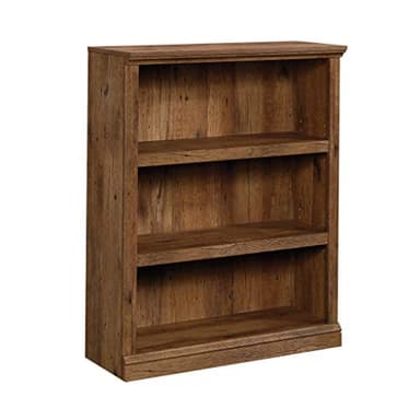 Sauder 3 Tier Book Shelf Wooden Bookcase Multipurpose Bookshelf for Home Office, Living Room, in Vintage Oak - Image 1