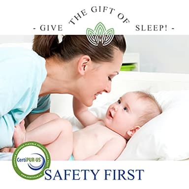 Organic Cotton Dual-Sided Crib Mattress | 2-Stage Premium Memory Foam CertiPUR-US Hypoallergenic Baby Mattress, Firm Support for Infant, Cooling Gel for Toddler, Waterproof Washable Cover, 52x27.5x5.5 - Image 7