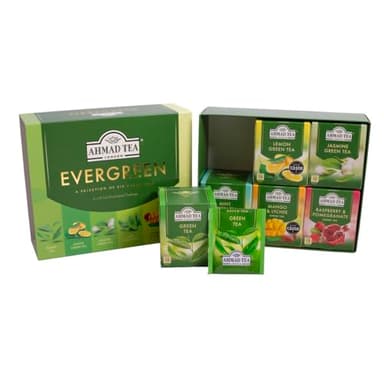 Ahmad Tea Green Tea, Evergreen Selection Pack Teabags, 60 Foil Teabags - Caffeinated & Sugar-Free - Image 8