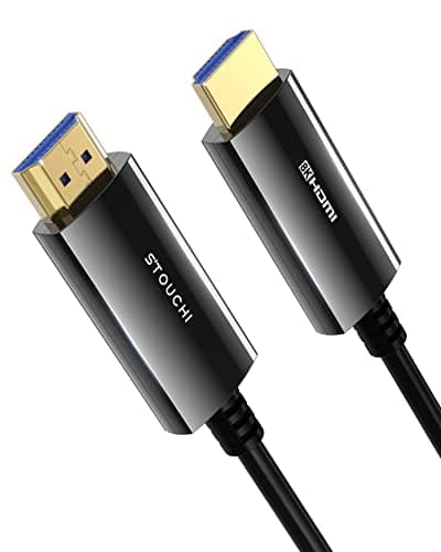 Stouchi 8K HDMI Cable Fiber Optic 50ft, 48Gbps Long Ultra High Speed HDMI® Cable, CL3 Rated in-Wall, 10K 8K60Hz 4K120Hz, Dynamic HDR eARC HDCP 2.2&2.3 Compatible for PS5 Desktop and More - Image 1