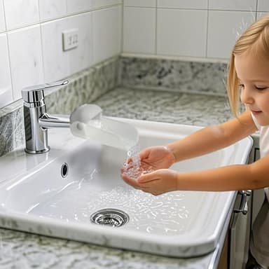 KOMIDK Faucet Extender for Bathroom Sink Faucet Extender for Toddlers Bathroom Sink Kitchen Bathtub (Grey) - Image 2