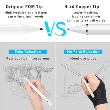 Stylus Pen for iPad (2018-2025) with Fast Charging & Palm Rejection, Pencil for Apple iPad 11th A16/10/9/8/7/6th, Pro 11“13”M4/12.9 inch, Air 11/13 inch M3 2025&M2 2024/5/4/3rd, Mini A17 Pro/6/5th - Image 8