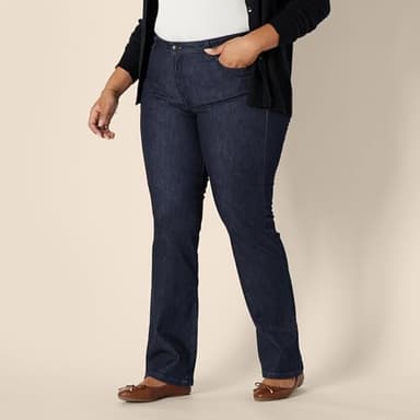 Amazon Essentials Women's Mid-Rise Stretchy Slim Bootcut Jean - Discontinued Colors, Rinsed, 10 Long - Image 6